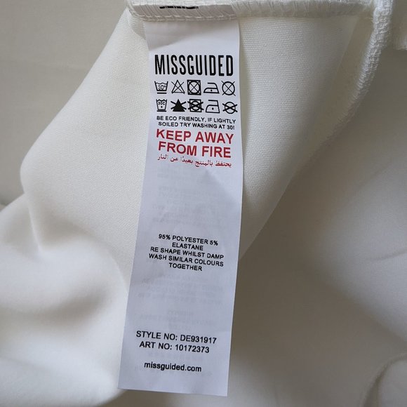 MISSGUIDED - Scuba Ruffle Bow Bardot Mini Dress - Picture 12 of 12